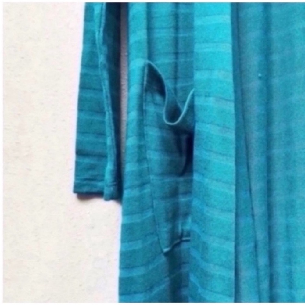 LuLaRoe Sarah Duster Cardigan Teal Blue Green